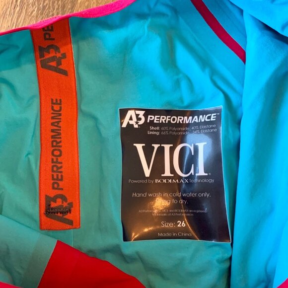 VICI A3 Performance Tech Swimsuit Womens 26 135-170lbs Red Racing Triathlon Suit - Picture 9 of 10